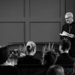 funeral director assisting family