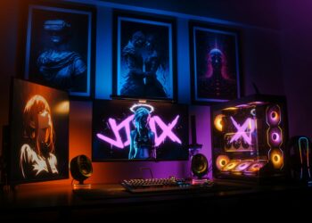 modern gaming setup